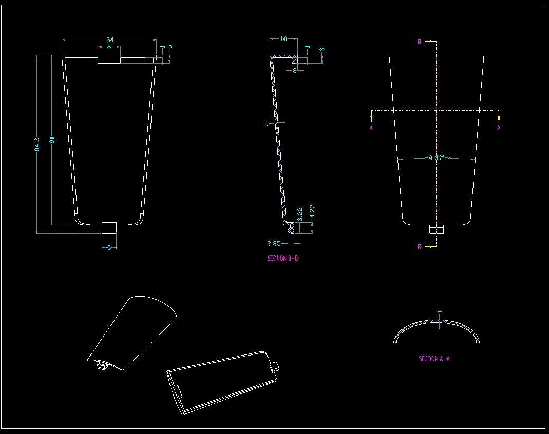 JJ5876-玩具风扇前盖注塑模具设计
