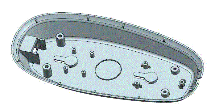 JJ6309-一种新型迷你电话机底板注塑工艺分析及模设计【含UG三维图】