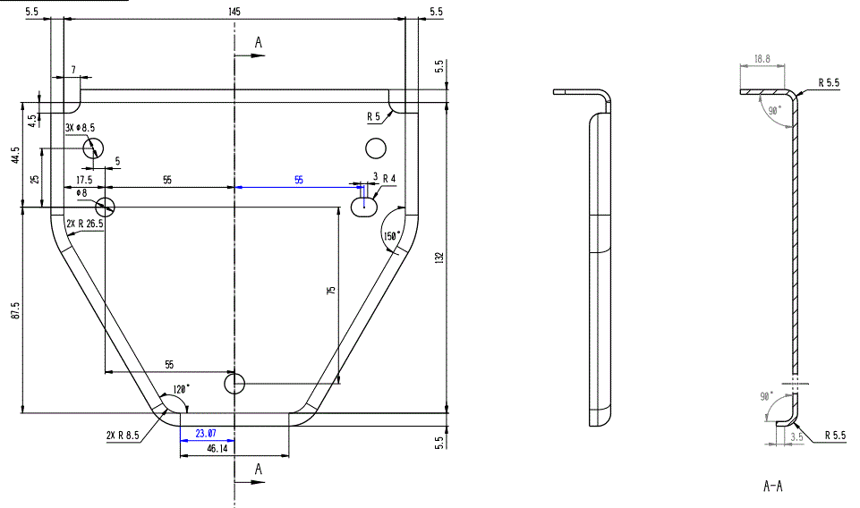 JJ6328-后防撞梁安装板冲压模具设计-2套模具