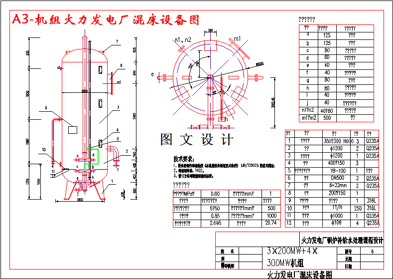 M3465-4×300MW机组火电厂水处理工艺设计
