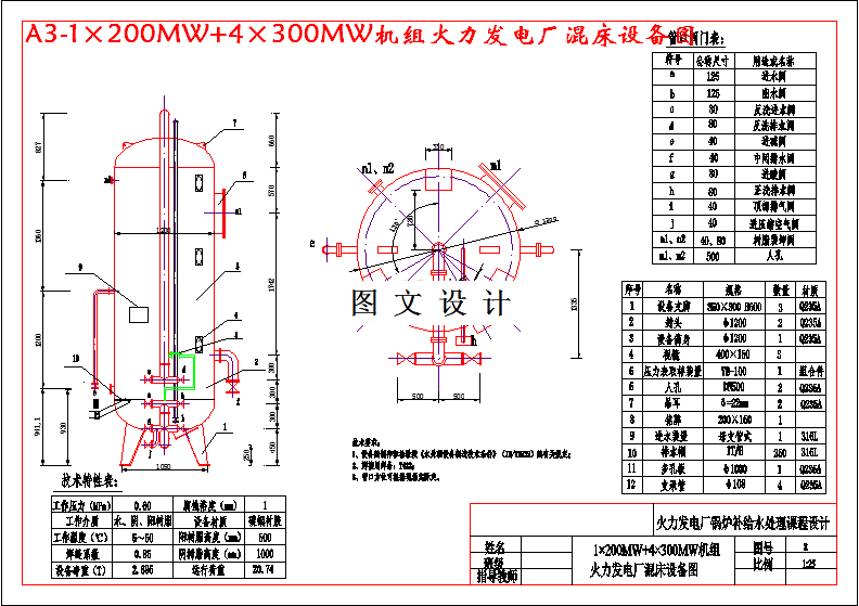 M3470-300MW机组火力发电厂锅炉补给水处理设计