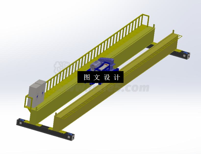 M2214-车间遥控天车（行车）整体结构设计[含SW三维图]