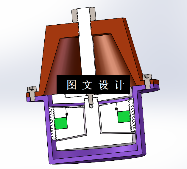 M2591-带倾斜间隙的磁流变悬置结构设计[含SW三维图]