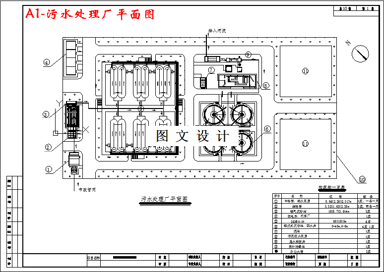 M2844-日处理量15万m3污水处理厂工艺设计