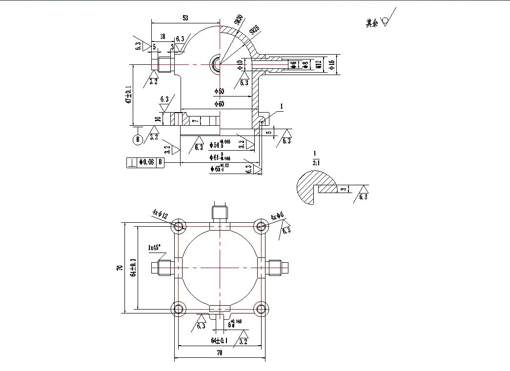 M7612-五通阀座零件加工工艺及车φ61端面夹具设计
