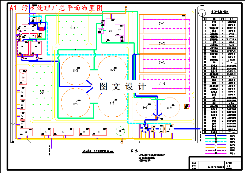 M3589-10万吨天污水处理厂排水工程工艺设计