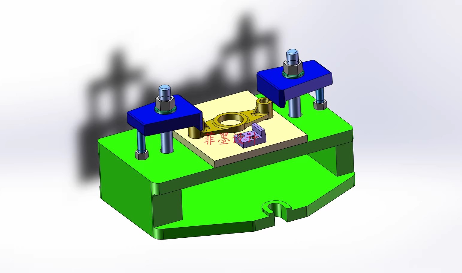 M8984-小拨叉加工工艺及中间铣断夹具设计【含SW三维图】