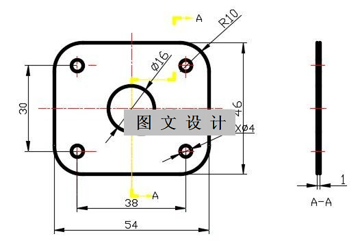 N1797-5孔固定板冲压模设计-长54