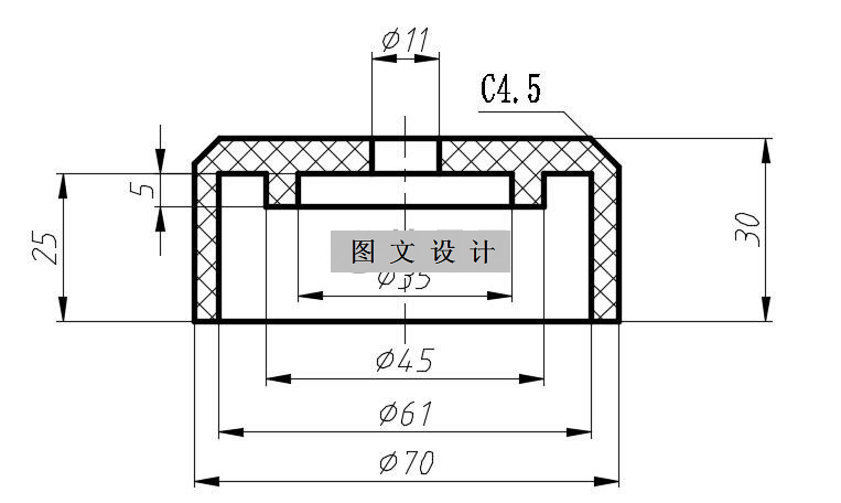 N2297-挡块注塑模设计-长70