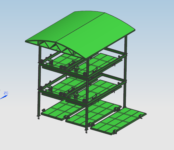 N2605-平面移动立体停车设备设计【含UG三维图】