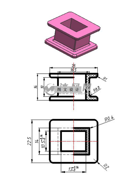 RT379-方形骨架注塑塑料模具设计-长25【含UG三维图】