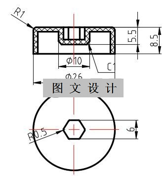 N2104-内六角螺纹盖注塑模设计-长26