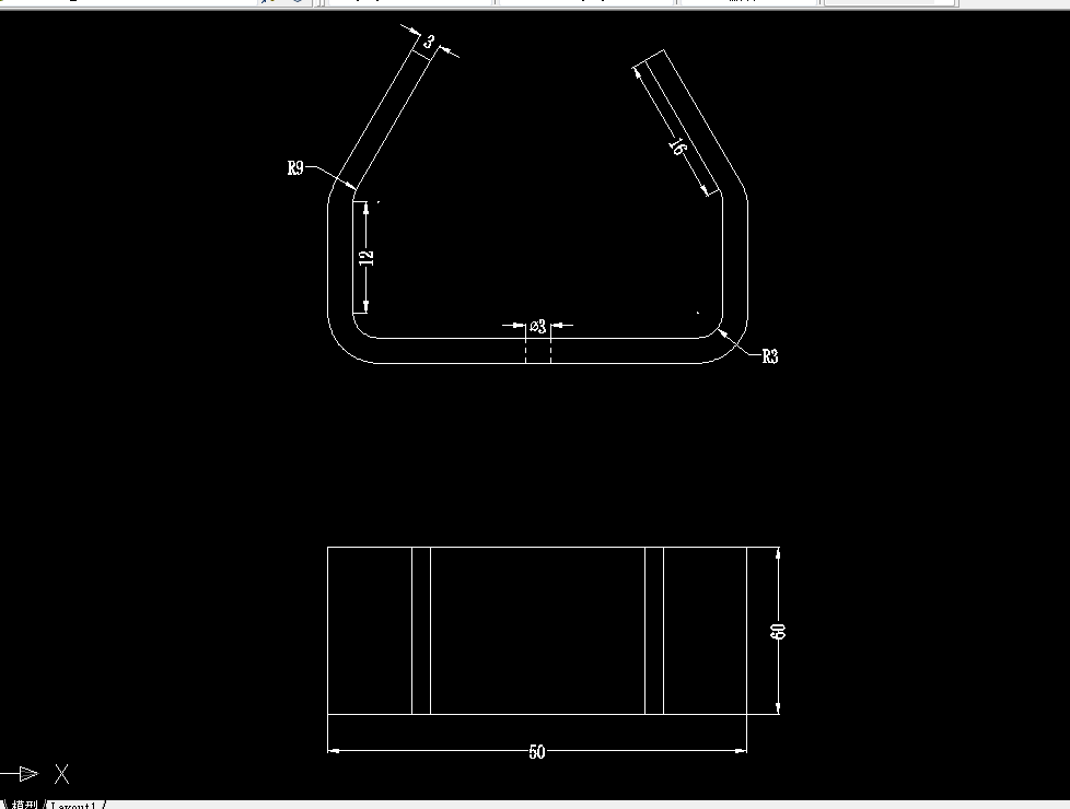 Z399-弯曲件板料弯曲模冲压模具设计-长50