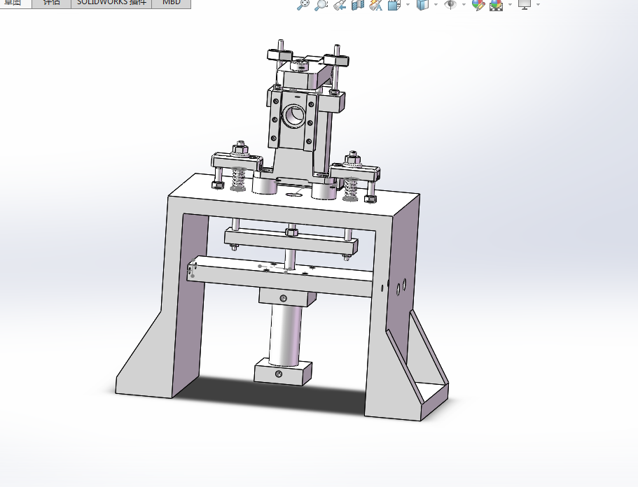 K1765-支座加工工艺及钻M8孔夹具设计[气动夹具]-含SW三维图