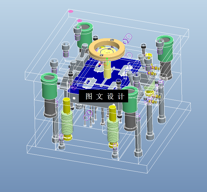 KF492-垂直叶片3D注塑模设计【含Proe三维图】