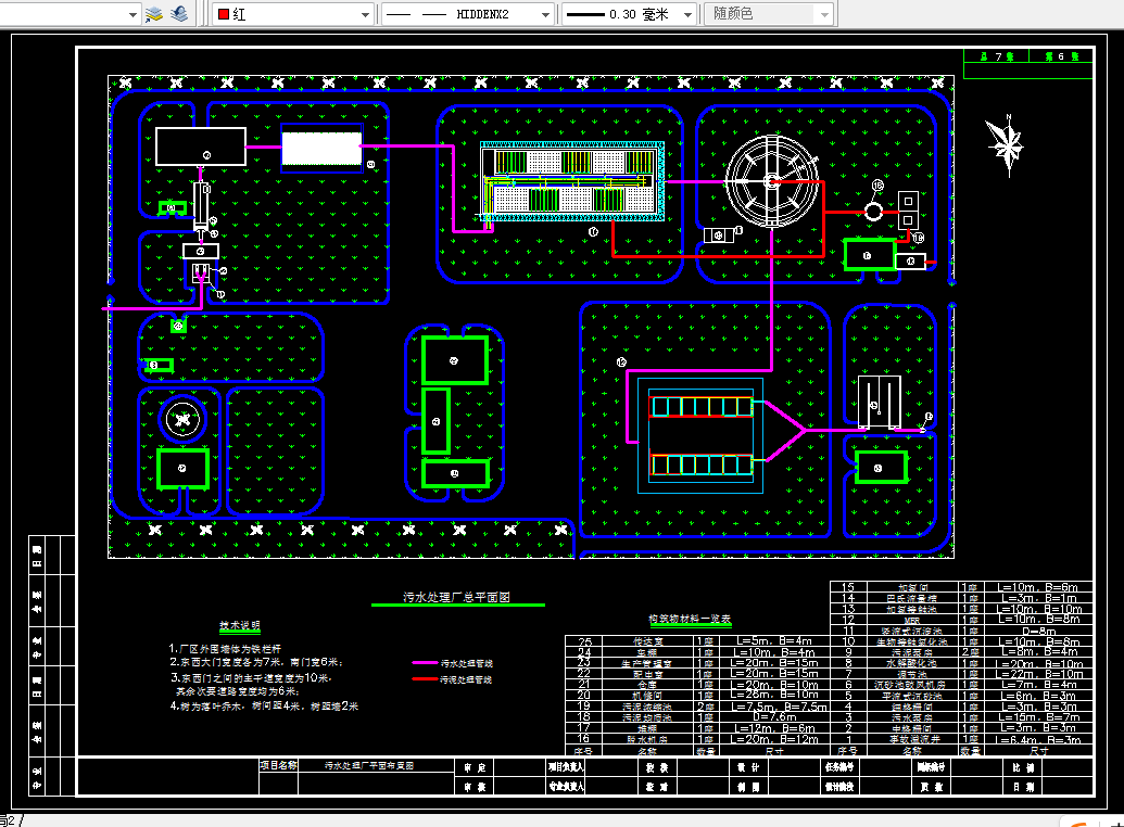 Z1795-某5000m3d印染废水处理厂工艺设计