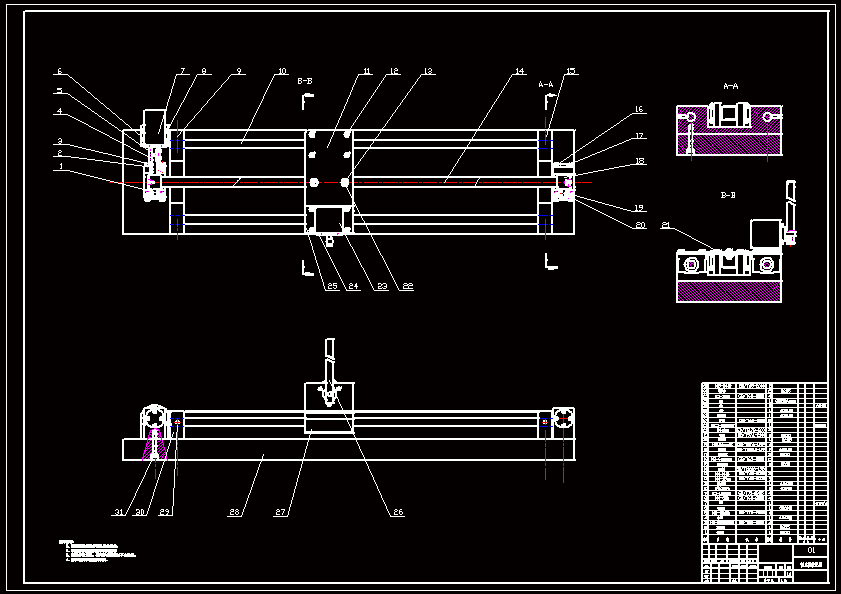 N6134-直线一级倒立摆实验台结构设计