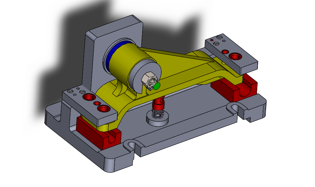 K2125-机油泵传动轴支架的钻孔夹具设计（钻3-φ11直孔）【含SW三维图】
