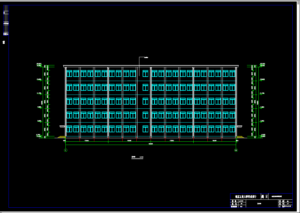Z2147-五层5832平米天津某大学钢结构教学楼设计