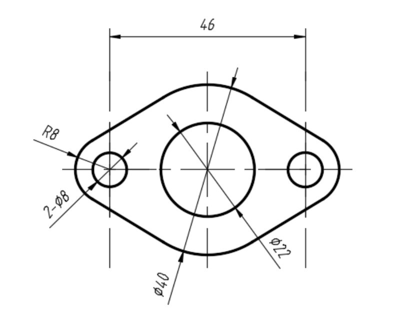 N6225-垫片落料冲孔复合模设计-孔距46