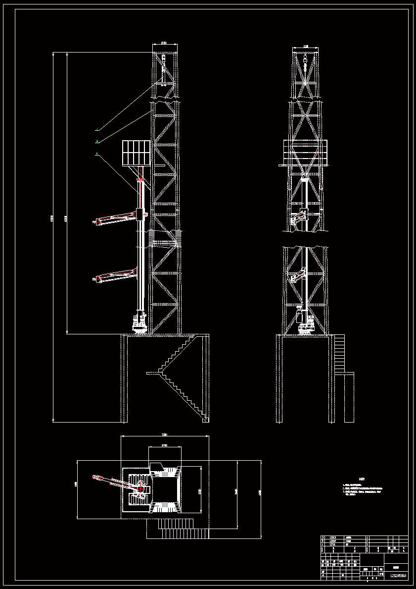 N6559-石油钻机立式立跟装置设计
