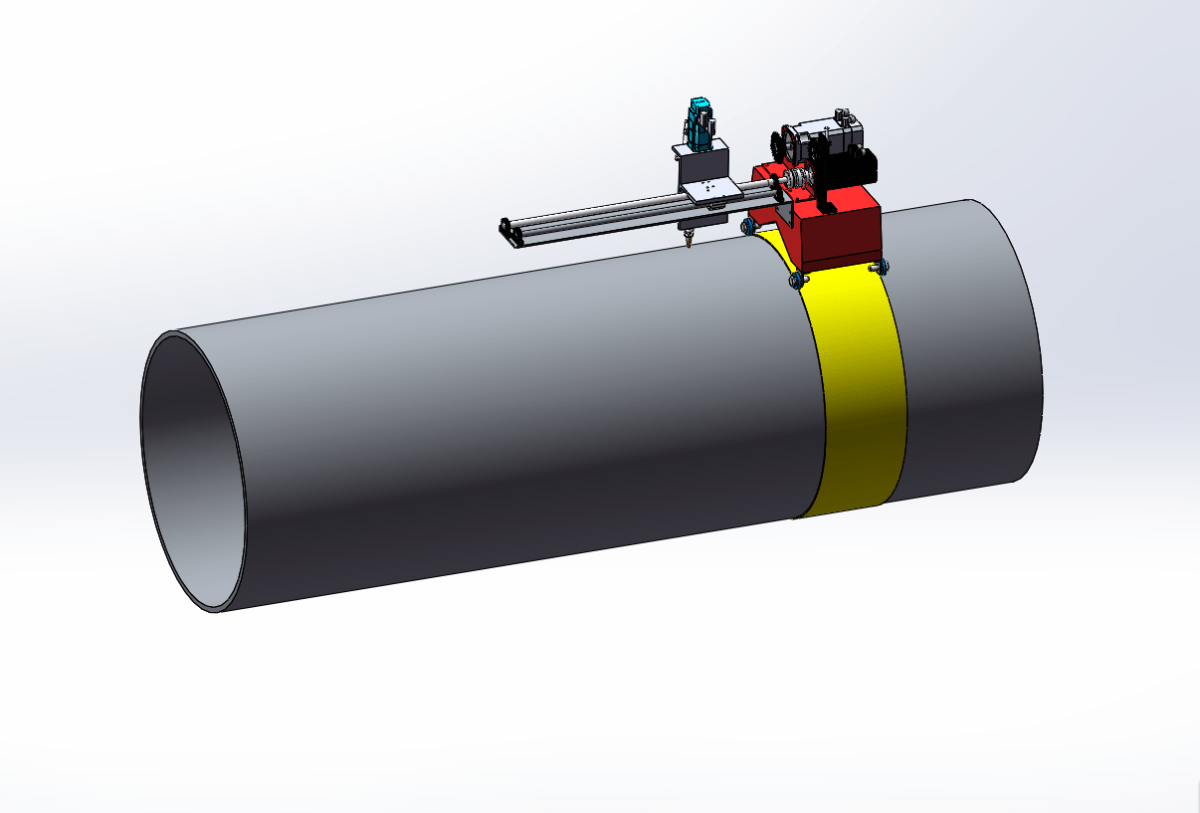 N6576-便携式大管径管道切割机设计【含SW三维图】
